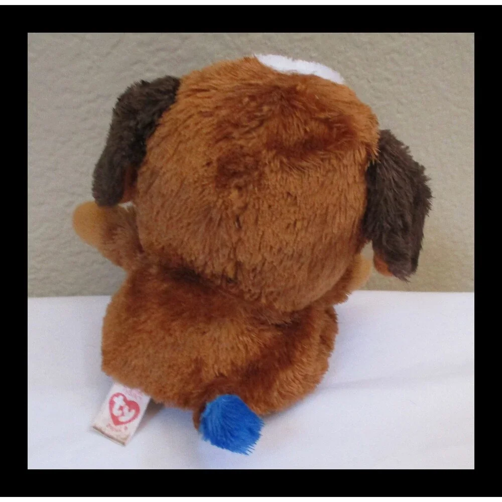 Ty Peek A Boos Pups the Cell Phone Holder Dog Big Blue Glitter Eyes USED